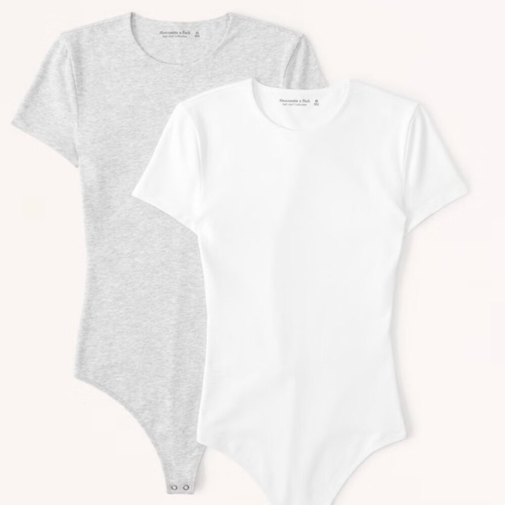 Abercrombie Women's 2-Pack Short-Sleeve Tee Bodysuits